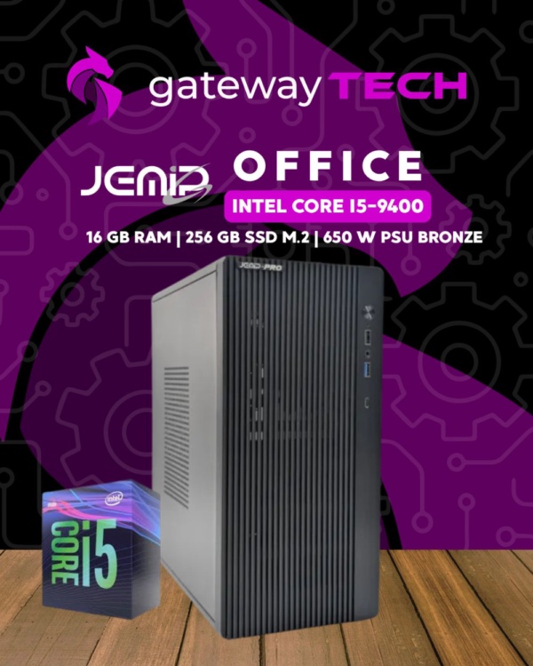 PC Jemip Office | i5-9400 | 16GB RAM | 256GB SSD | 650W PSU Bronze
