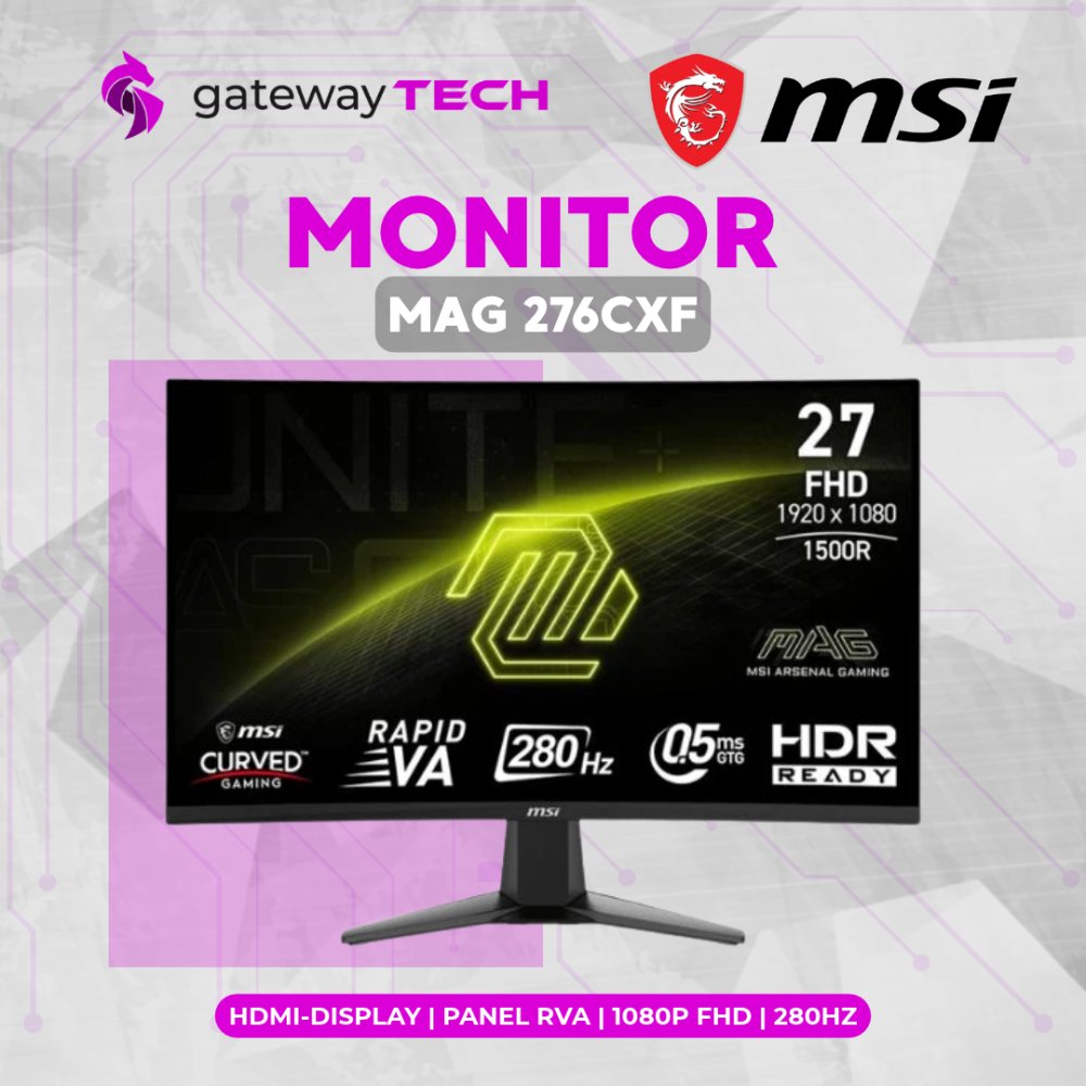 Monitor MSI MAG 276CXF 27" | Curvo | 280Hz | RVA | FHD 1080p | eSport Next Gen