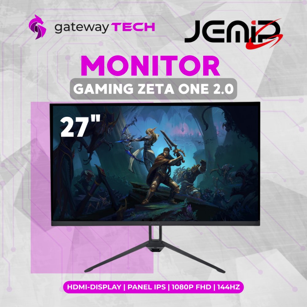 Monitor Jemip Zeta One 27" | 144HZ | IPS | FHD 1080P | Gaming Exclusivo