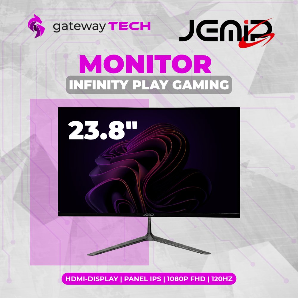 Monitor Jemip Infinity Play 23.8" | 120Hz | IPS | FHD 1080p | Gaming Optimizado
